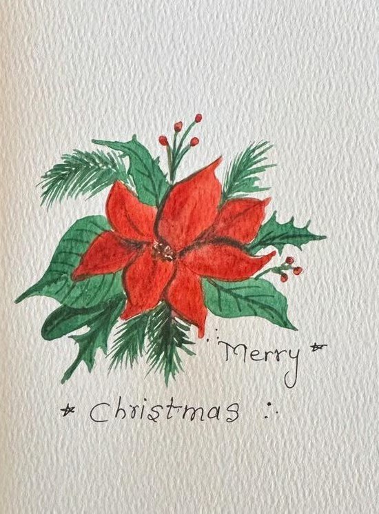 Watercolor Christmas Card 1