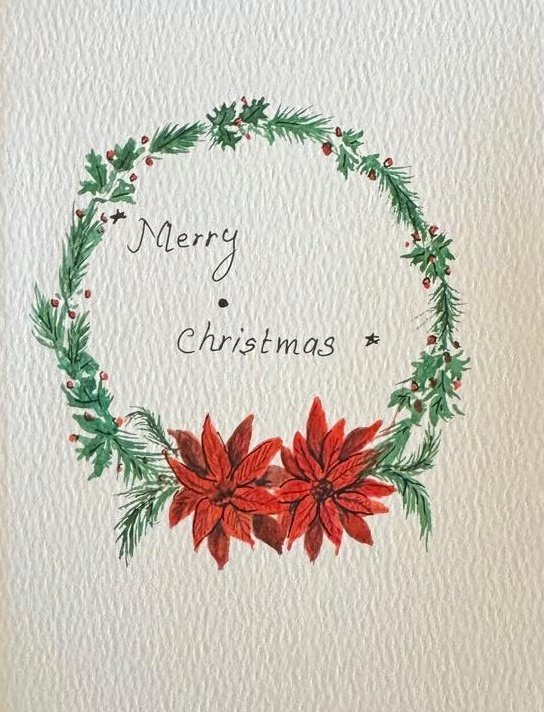 Watercolor Christmas Card 7