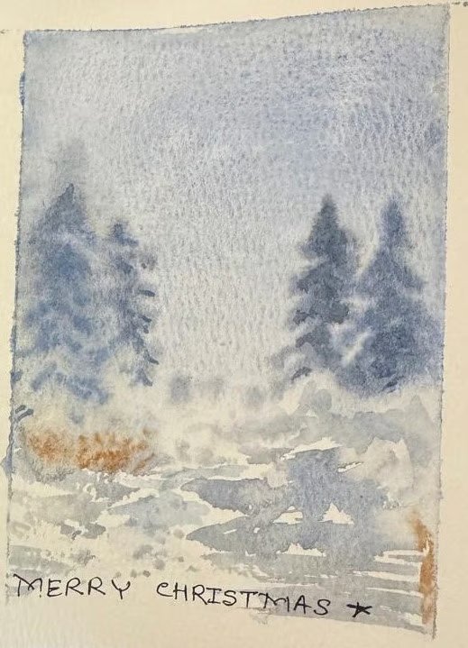 Watercolor Christmas Card 8