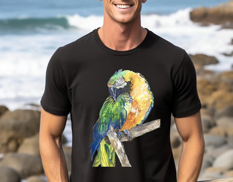 Macaw T-Shirt Black