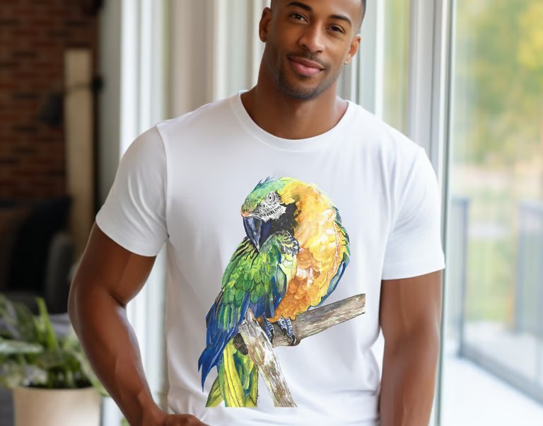 Macaw T-Shirt White front